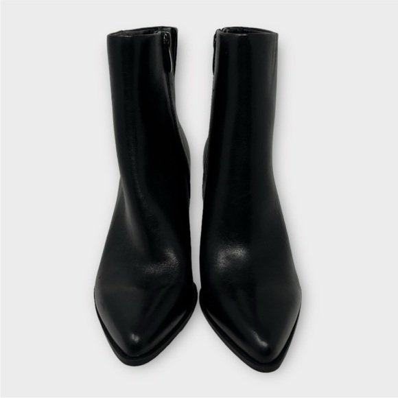 NEW!! Nordstrom Franka Genuine Leather Pointed Toe Bootie Black Size 6 - Picture 2 of 8